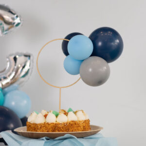 TOPPER TARTA GLOBOS AZUL