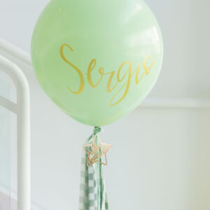 GLOBO XXL COMUNIÓN KNOTS ORO CON PESO