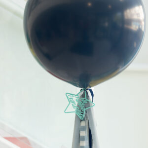 GLOBO XXL COMUNIÓN KNOTS AZUL CON PESO