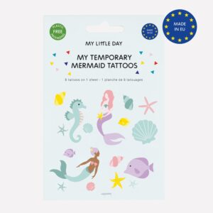 TATTOOS SIRENAS PASTEL - 8ud
