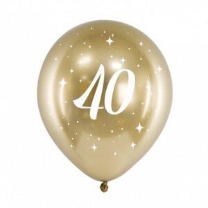 GLOBOS ORO CROMADO 40 - 6ud