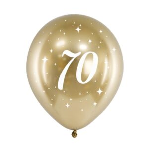 GLOBOS ORO CROMADO 70 - 6ud