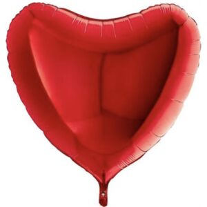GLOBO CORAZÓN GRANDE ROJO CON HELIO