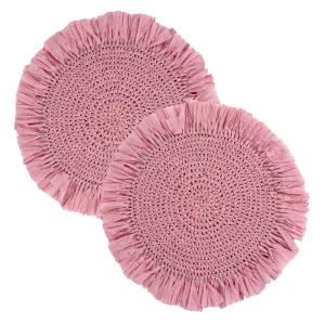 INDIVIDUALES RAFIA ROSA - 2ud