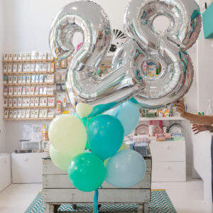 FELIZ CUMPLEAÑOS PLATA - DOS NÚMEROS