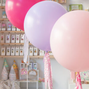 GLOBO XXL TELA ROSA CON PESO