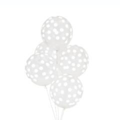 Globos lunares blancos - 5ud