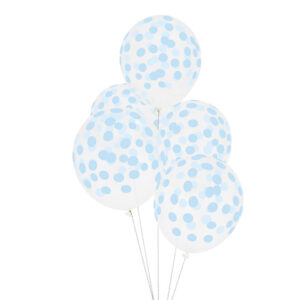 Globos lunares azul claro- 5ud