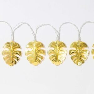 Guirnalda luz hojas doradas