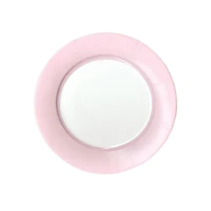 PLATOS PEQUEÑOS BORDE ROSA - 8ud