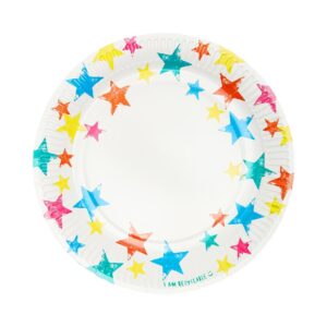 Platos ECO estrellas multicolor - 12ud