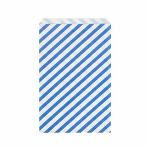 BOLSA PAPEL RAYAS AZULES - 10ud
