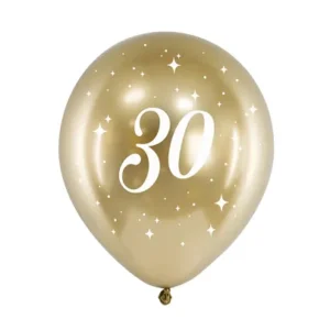 GLOBOS ORO CROMADO 30 - 6ud