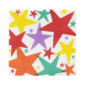 SERVILLETAS ESTRELLAS MULTICOLOR - 20UD
