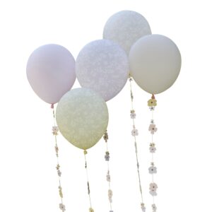 GLOBOS FLORES PASTEL - 5ud