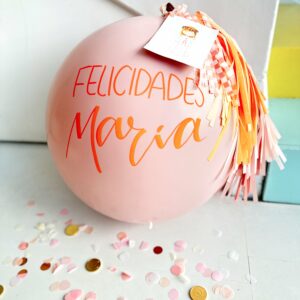 GLOBO PIÑATA COMUNIÓN ROSA