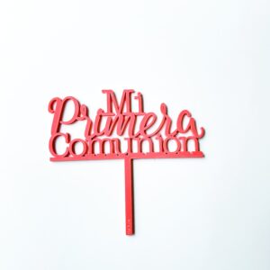 TOPPER MI PRIMERA COMUNIÓN ROSA