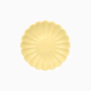 PLATOS GRANDES ONDULADOS AMARILLOS - 6ud