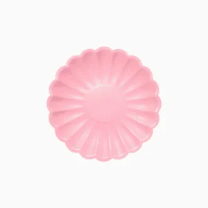 PLATOS GRANDES ONDULADOS ROSAS - 6ud