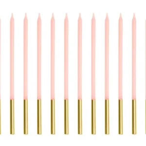 VELAS LARGAS ROSA - 12UD