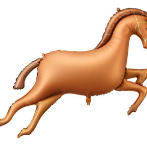 GLOBO CABALLO MARRÓN CON HELIO