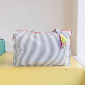 BOLSA PLAYA RAYAS AZULES