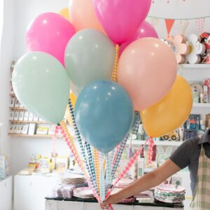 GLOBOS SELECCIÓN MULTICOLOR RETAL VICHY CON HELIO